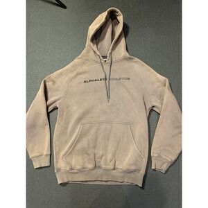 Alphalete Men's Medium Athletic Gym Activewear Hoodie Sweatshirt Brown Copper